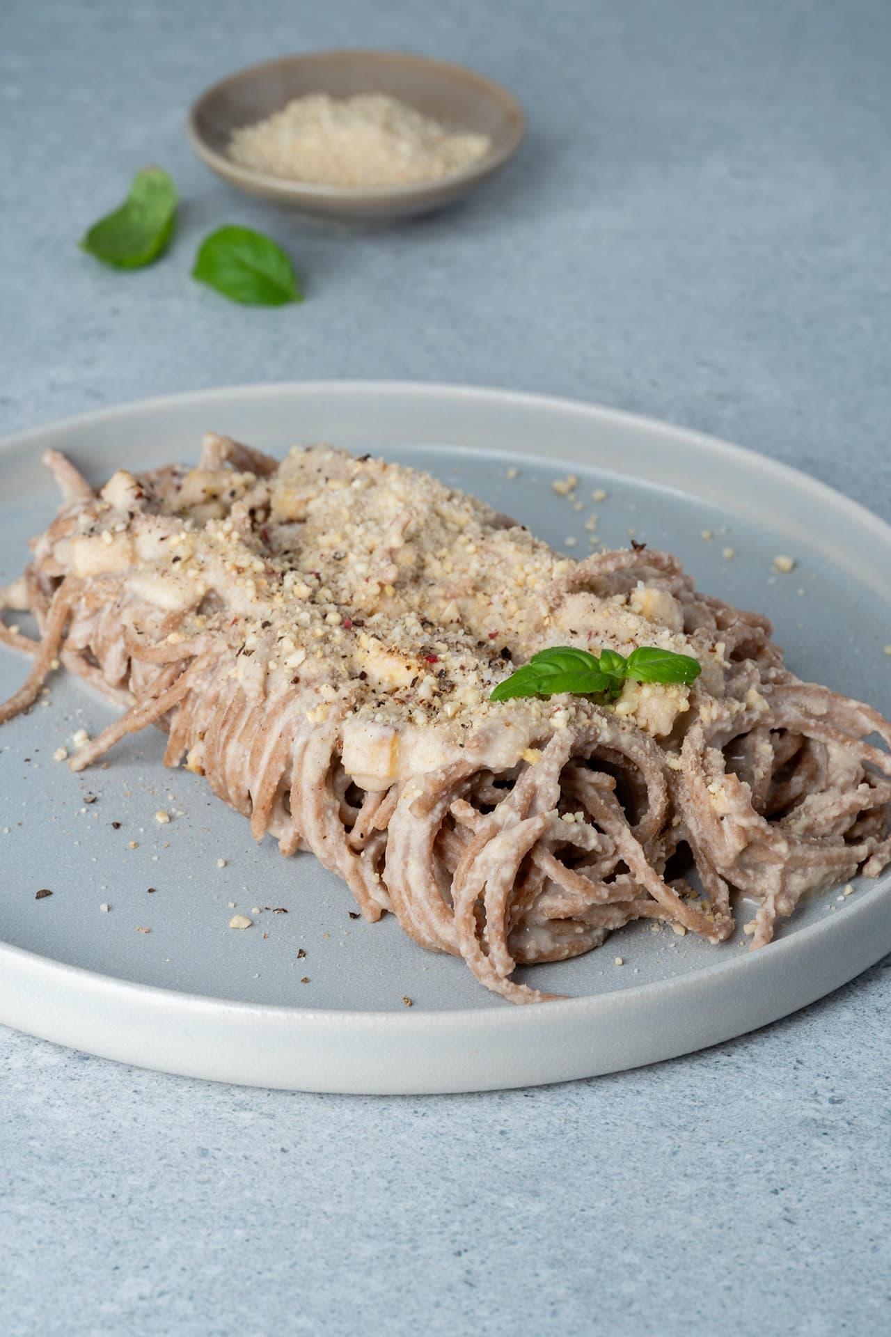 Vegane Spaghetti Carbonara (gesund und lecker)