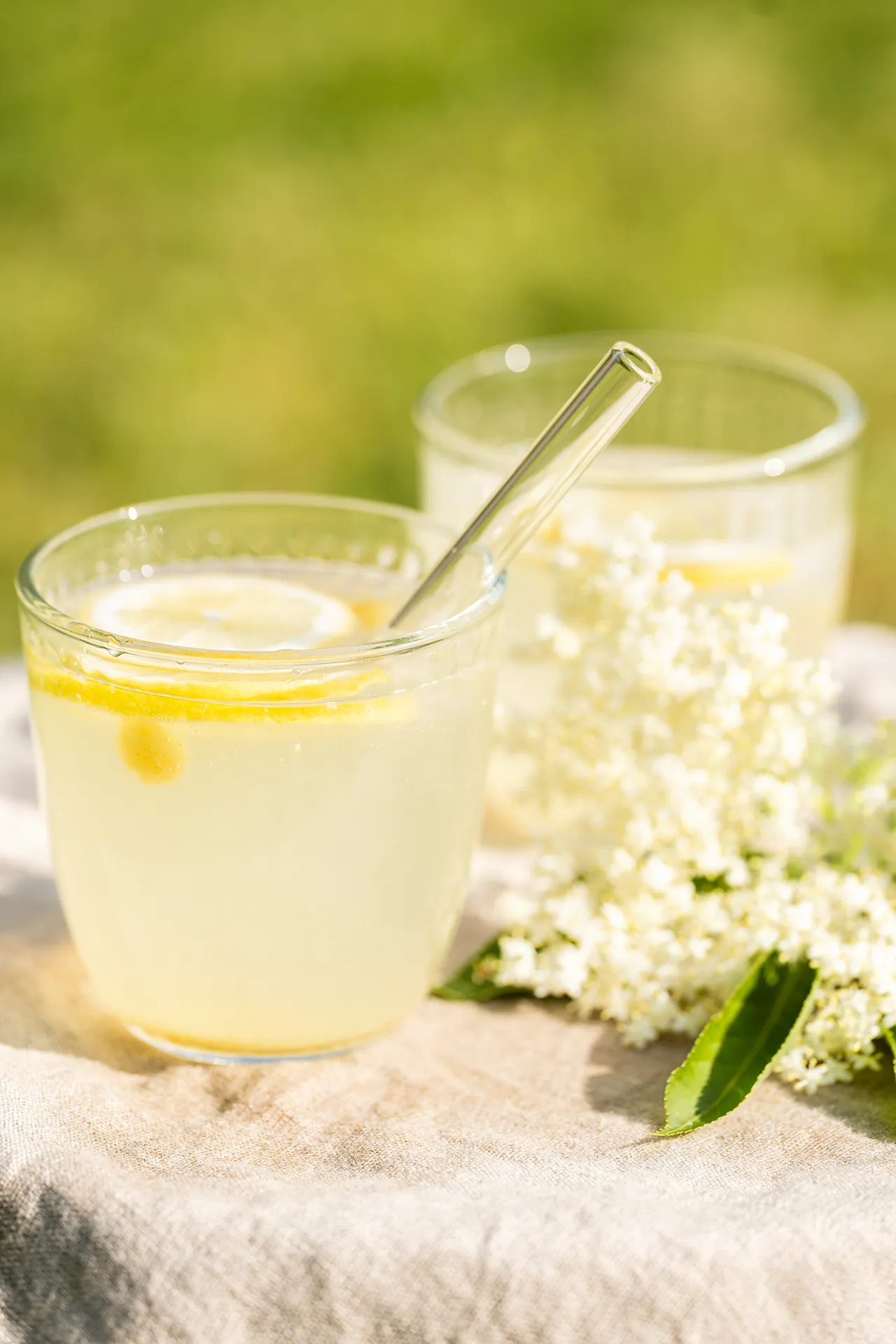 Zuckerfreie Holunderblüten-Limo für den Sommer