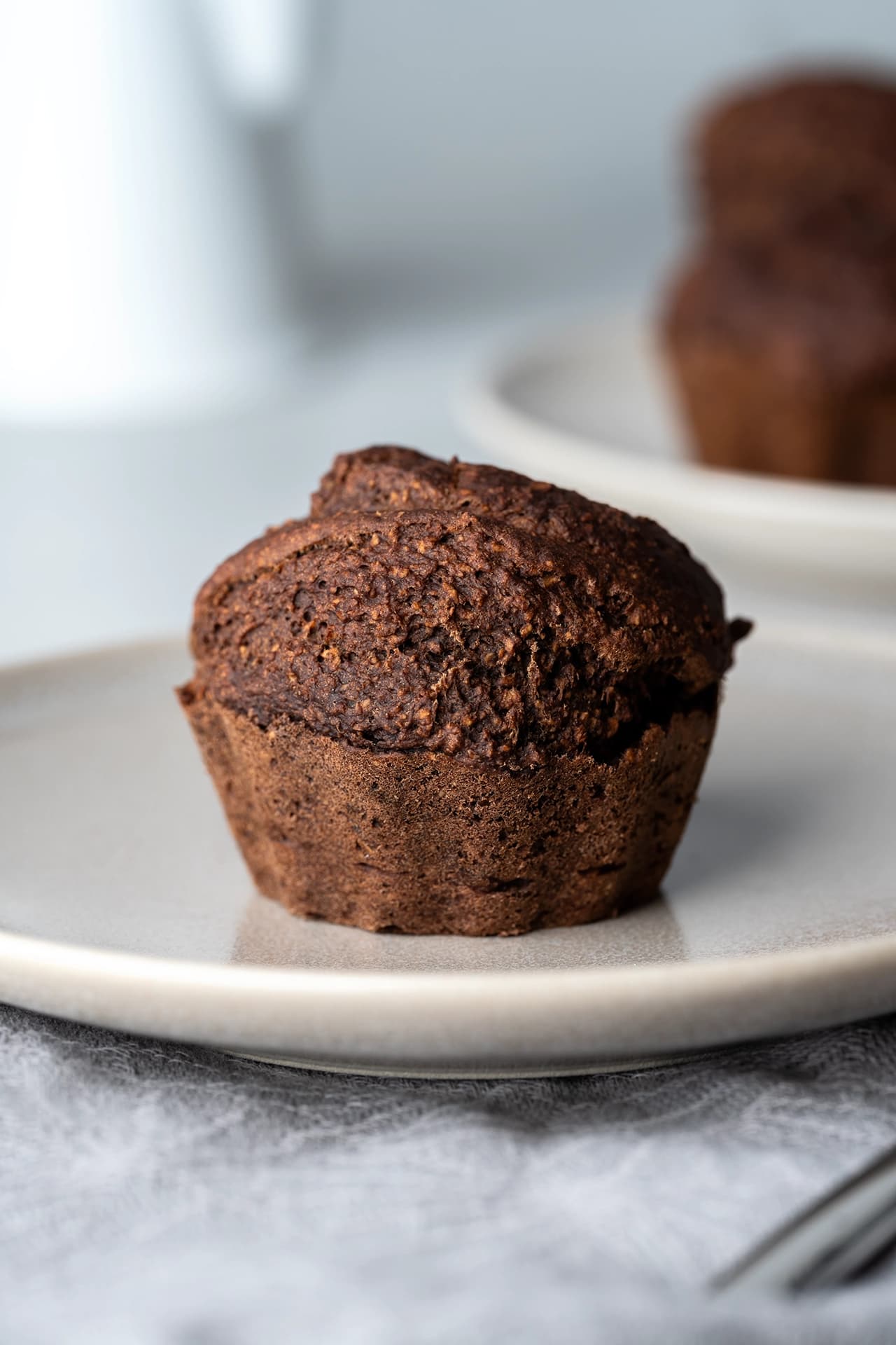 Vegane Schoko-Muffins ohne Zucker & Mehl aus dem Airfryer