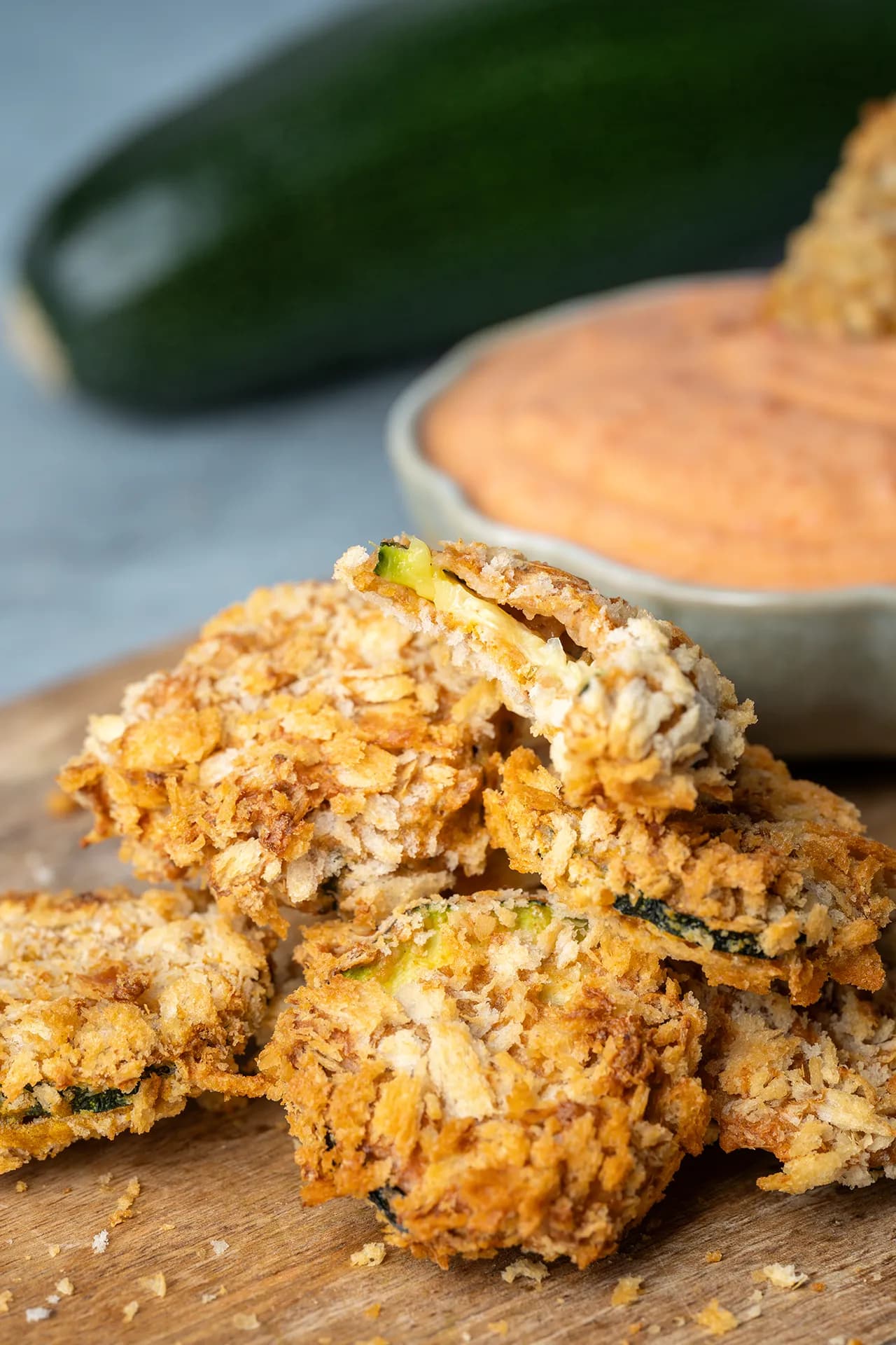 Knusprige Zucchini-Scheiben aus dem Airfryer